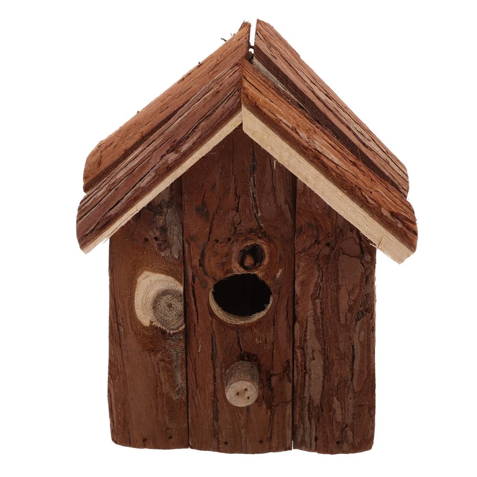 Holz Vogelhaus Outdoor Vogel Nest Hinterhof Hängende Vogel Nest Park Bird House - Bild 4 von 4