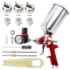 BANG4BUCK High Performance HVLP Gravity Feed Spray Gun with 1.4mm 1.7mm 2.5mm...