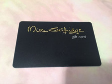 MISS SELFRIDGE ( UK ) Gold on Black, Collectible Gift Card ( $0 )