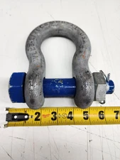 Campbell 5391635 1" Galvanized Carbon Steel Bolt Type Anchor Shackle Brand New