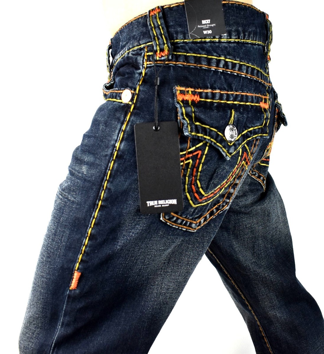 True Religion Men's Ricky Relaxed Straight Triple Super T True Religion Men's Ricky Relaxed Straight Triple Super T