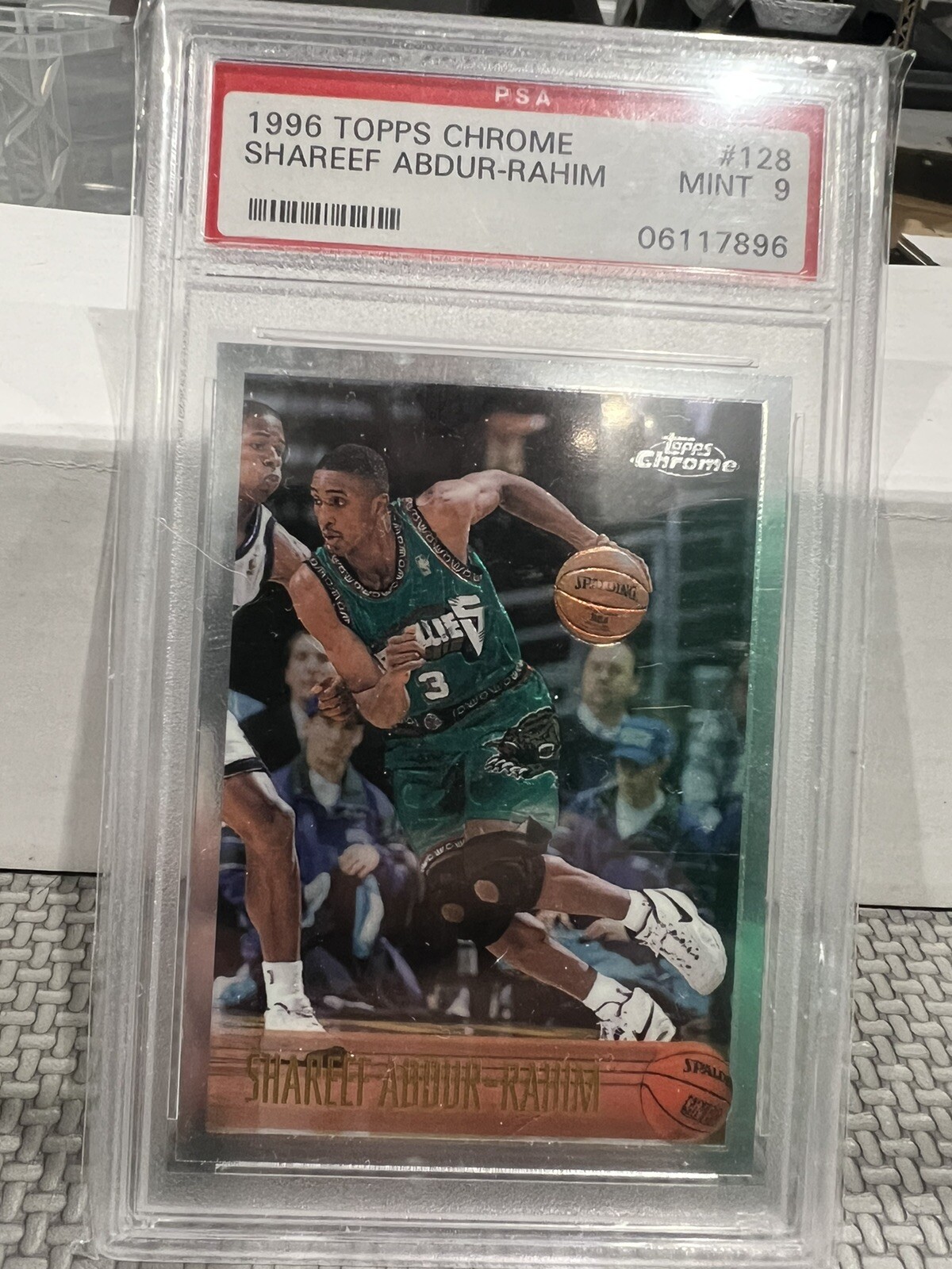 1996 Topps Chrome #128 Shareef Abdur-Rahim RC Rookie Card PSA 9 MINT