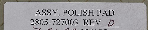 NEW SpeedFam PN: 2805-727003 Assy, Polish Pad Assembly - Picture 4 of 4