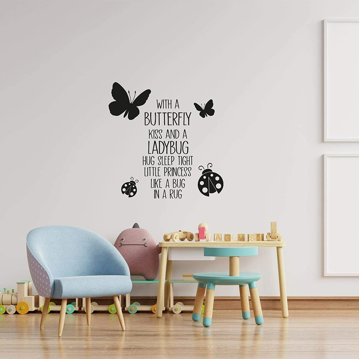 Lady Bug Hug Sleep Kids Cartoon Quote Vinyl Art Sticker Home Room Wall  Decals | eBay