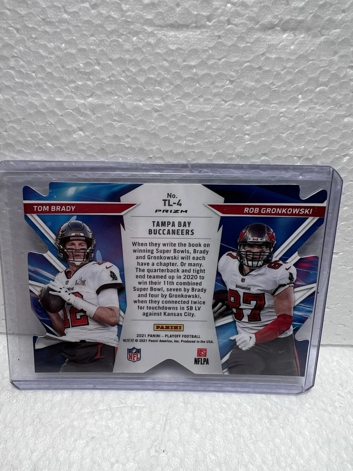 2021 Panini Playoff - Thunder & Lightning Silver #TL-4 Tom Brady, Rob Gronkowski - Image 2 of 4