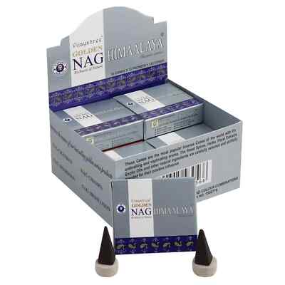 Vijayshree Golden Nag Himalaya Masala Incense Dhoop Cone 12 Packet Each 10 Cones