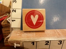 heart in circle rubber stamps 36a