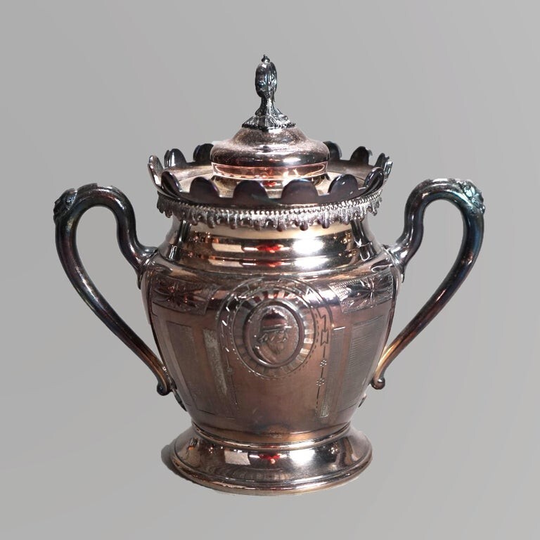 Antique Six Piece Simpson Hall Miller & Co. Silver Plated Figural