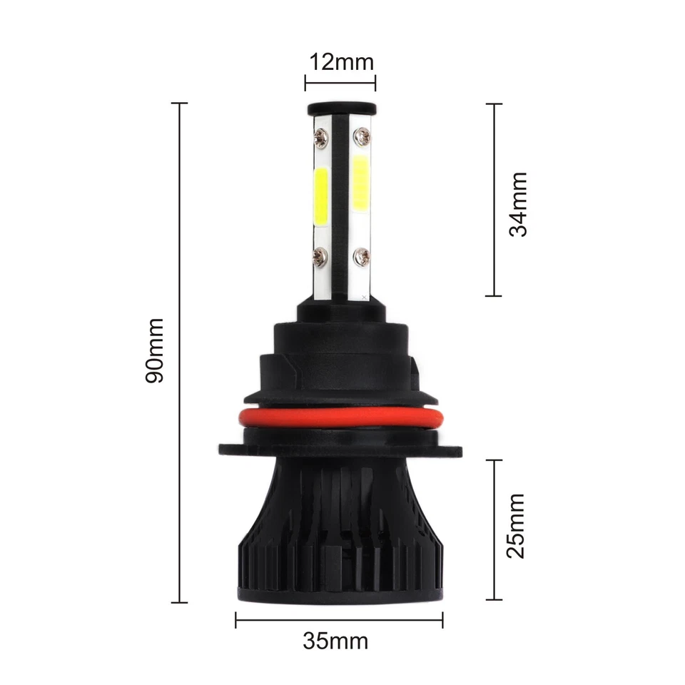 Para Ford Crown Victoria 1998-2011 9007 HB5 6000K Faros LED Luz Alta/Baja Foto 2 de 4