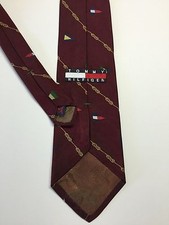 TOMMY HILFIGER NECK TIE "Flying Flags" 100 SILK EUC