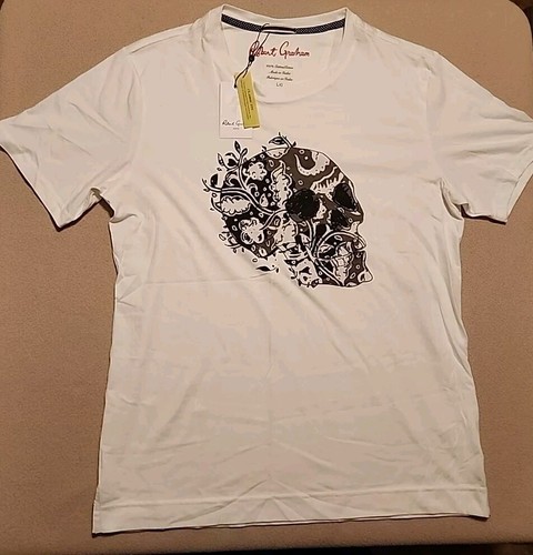 Robert Graham Bed Of Skulls T Shirt, Mens Large, NWT
