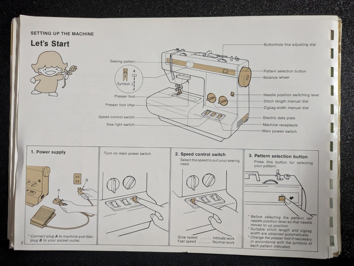 みおりページ Brother Compal Ace Sewing Machine Manual Instruction Vintage
