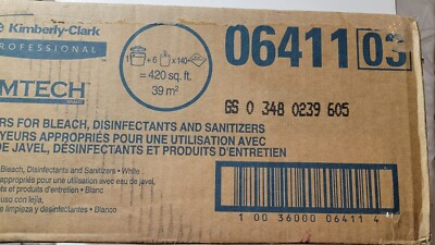 #ad 6 ROLLS KimTech 06411 Refillable Bucket WetTask Wipers WHITE janitor clean $59.00
