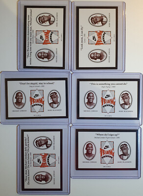 1991 Nike Michael Jordan & Spike Lee Trading Card (Complete Set of