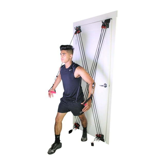 X Factor Door Gym Full Body Workout System + DVD, Chart, Straight Bar