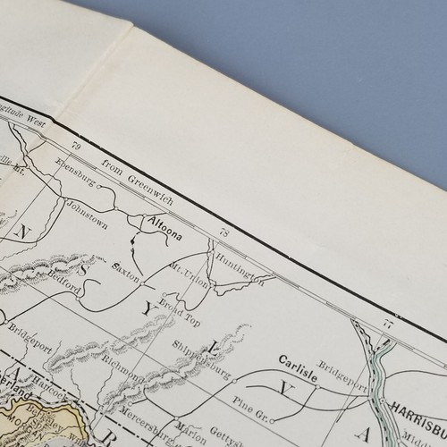 Mapa 1882 Virginia West Virginia Ferrocarriles Población Norfolk Richmond Charleston - Imagen 9 de 12