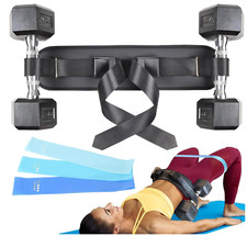 Hip Thrust Belt, Fully Upgraded Hip Thrust Belt for Dumbbells