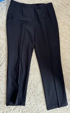 Brooks Brothers Women  s Black 100 Wool Straight Ankle Pants Size 14