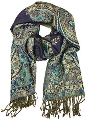  Metallic Tapestry Ethnic Paisley Pattern Purple-turquoise-gold Metallic