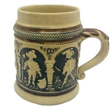 Ceramic Hand Painted Beer Stein/Mug Beige Blu...