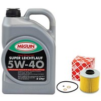 MotoröL Set 5W-40 Meguin 5 Liter + ÖLfilter 26803 FüR BMW 3Er 318Is E36 140 PS