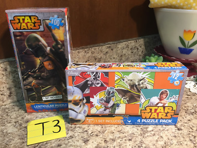 100 Pcs Star Wars Lenticular Motion-Illusion 2-in-1 image + 4 Puzzle Pack T1 S14