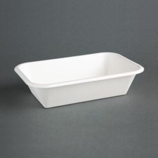 Fiesta Green Compostable Tray - Bagasse Food Container - 32oz - Pack of 50