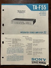 Sony TA-F55 Stereo Amplifier Service Manual Original OEM Vintage Genuine