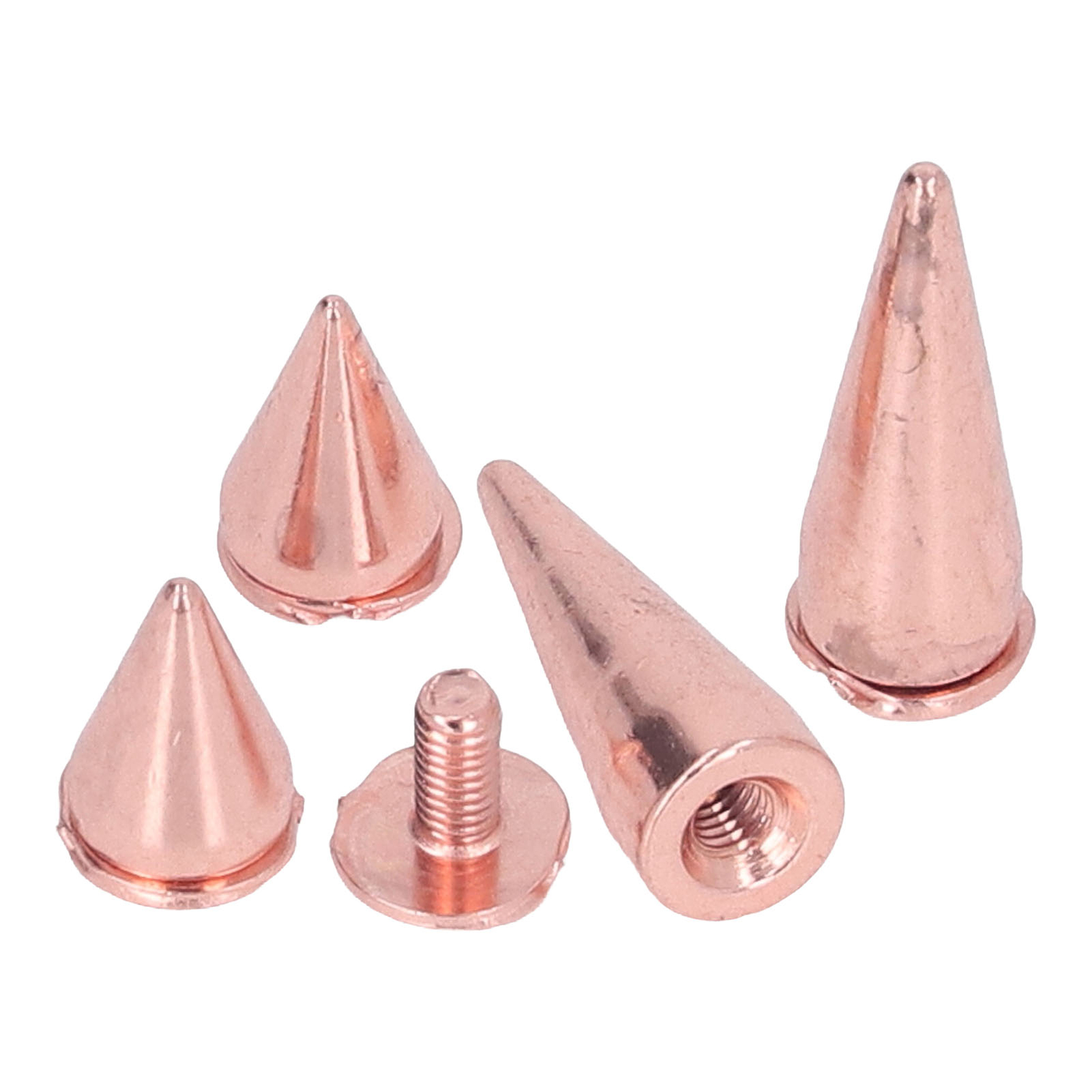Uxcell 100 Sets Cone Spike Studs – 7x10mm Screw Back Rivets For Clothing, Belts, Bags DIY