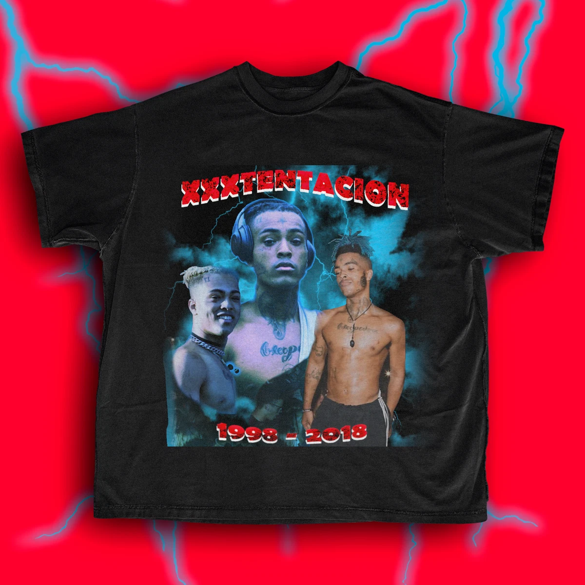 XXXTentacion Vintage 90's BootLeg Inspired Tribute Rap T-Shirt