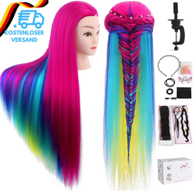 Topdirect 80Cm/31.5 Zoll Übungskopf Frisierkopf Friseur 100% Synthetisches Haar 
