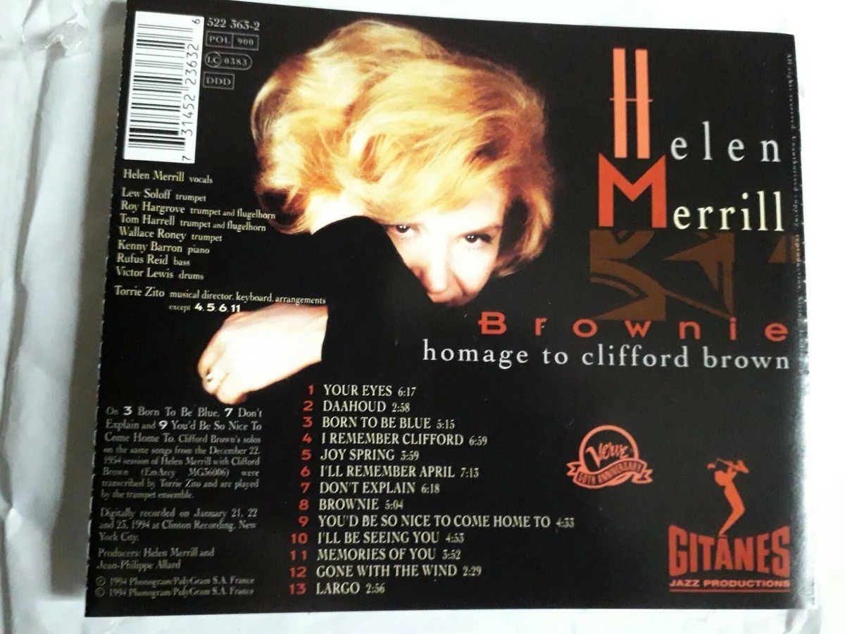HELEN MERRILL BROWNIE HOMAGE TO CLIFFORD BROWN CD 1994 ALBUM