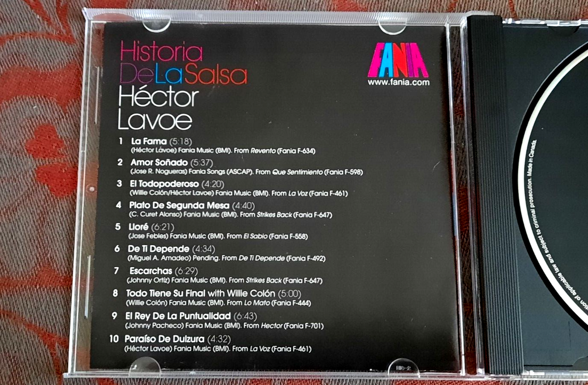 Historia de La Salsa by Héctor Lavoe (CD, Mar-2010, Fania, Hector