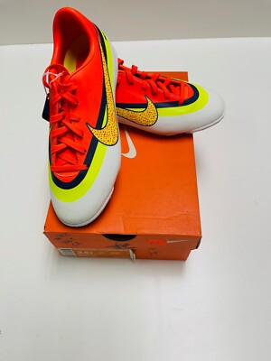 Nike Jr Mercurial Victory IV CR Turf Kids Soccer Shoes White-Volt-Blue