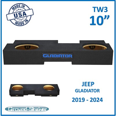 2019-2024 Jeep Gladiator 10'' Dual Sub Box Subwoofer Enclosure For JL Audio TW3