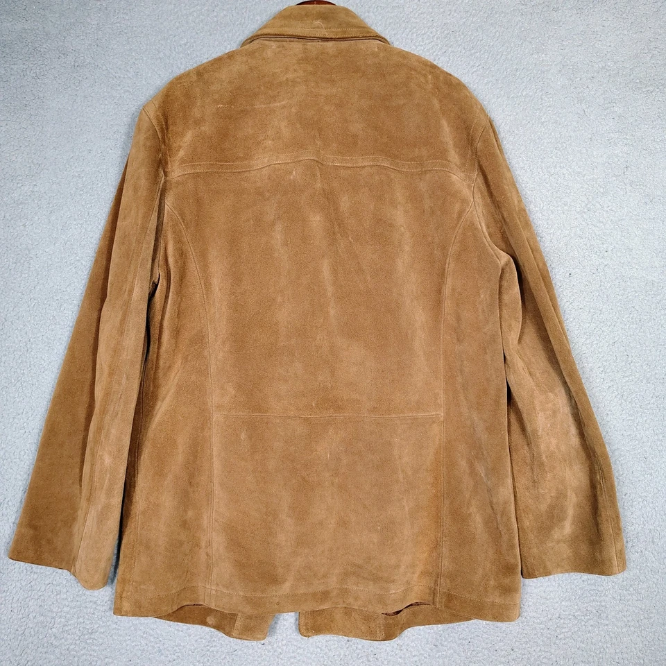 J.Crew Jacket Mens Large Brown 100% Leather Suede Thinsulate Cowboy Western - Image 2 of 4