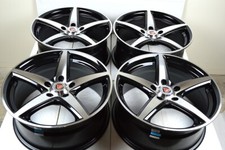 Set Of 4 New 17x7.5 Ddr St1 Black Polished 17 Rims Wheels 5x114.3 38mm Offset