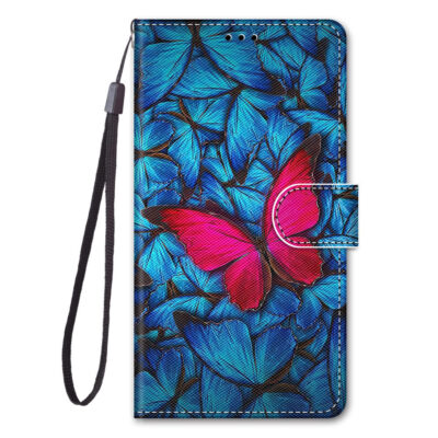 For iPhone 13 14 15 Pro Max 12 11 7 8 SE Magnetic Leather Pattern Wallet Case