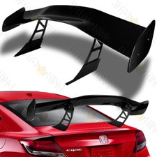 57 Universal Gt Style Painted Black Down Force Racing Rear Trunk Spoiler Wing