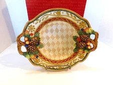 FITZ & FLOYD  "JOLLY OLD ST. NICK" CHRISTMAS SERVING BOWL 0rig Box