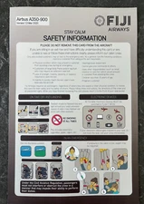 FIJI AIRWAYS Airbus A350-900 Safety Card Instructions - Ver 1.3, March 2021