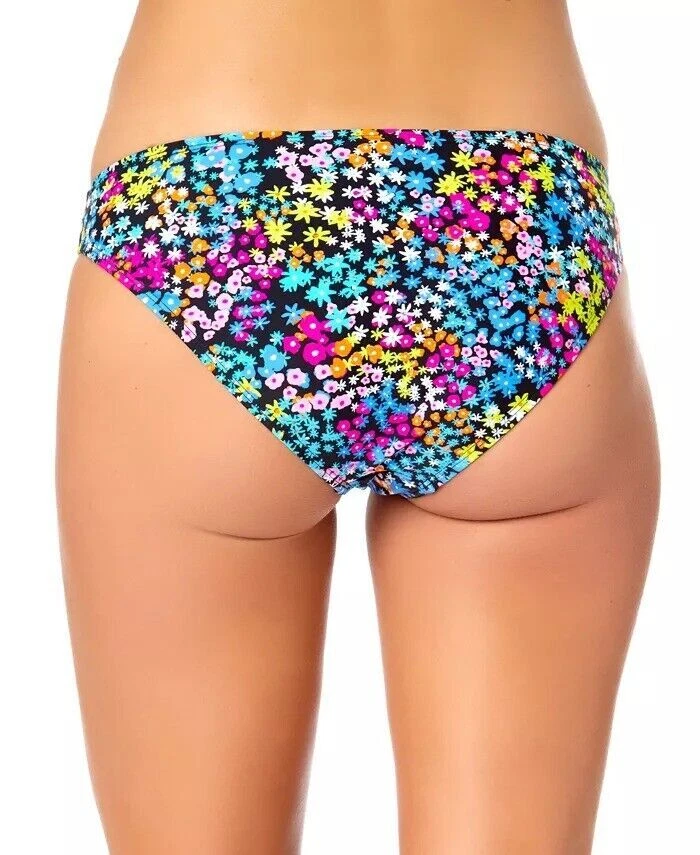California Waves Juniors Size Medium Floral Print Hipster Bikini Swim Bottom 958 - Image 2 of 4