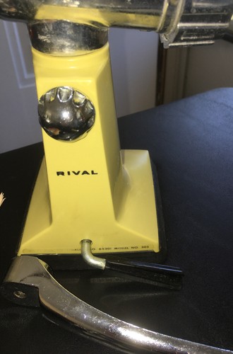 New~Vtg Rival GRIND-O-MAT #303 Table Top MEAT GRINDER FOOD CHOPPER~Harvest Gold - Picture 4 of 7