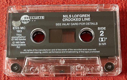 NILS LOFGREN - UK CASSETTE TAPE - CROOKED LINE - Picture 3 of 7