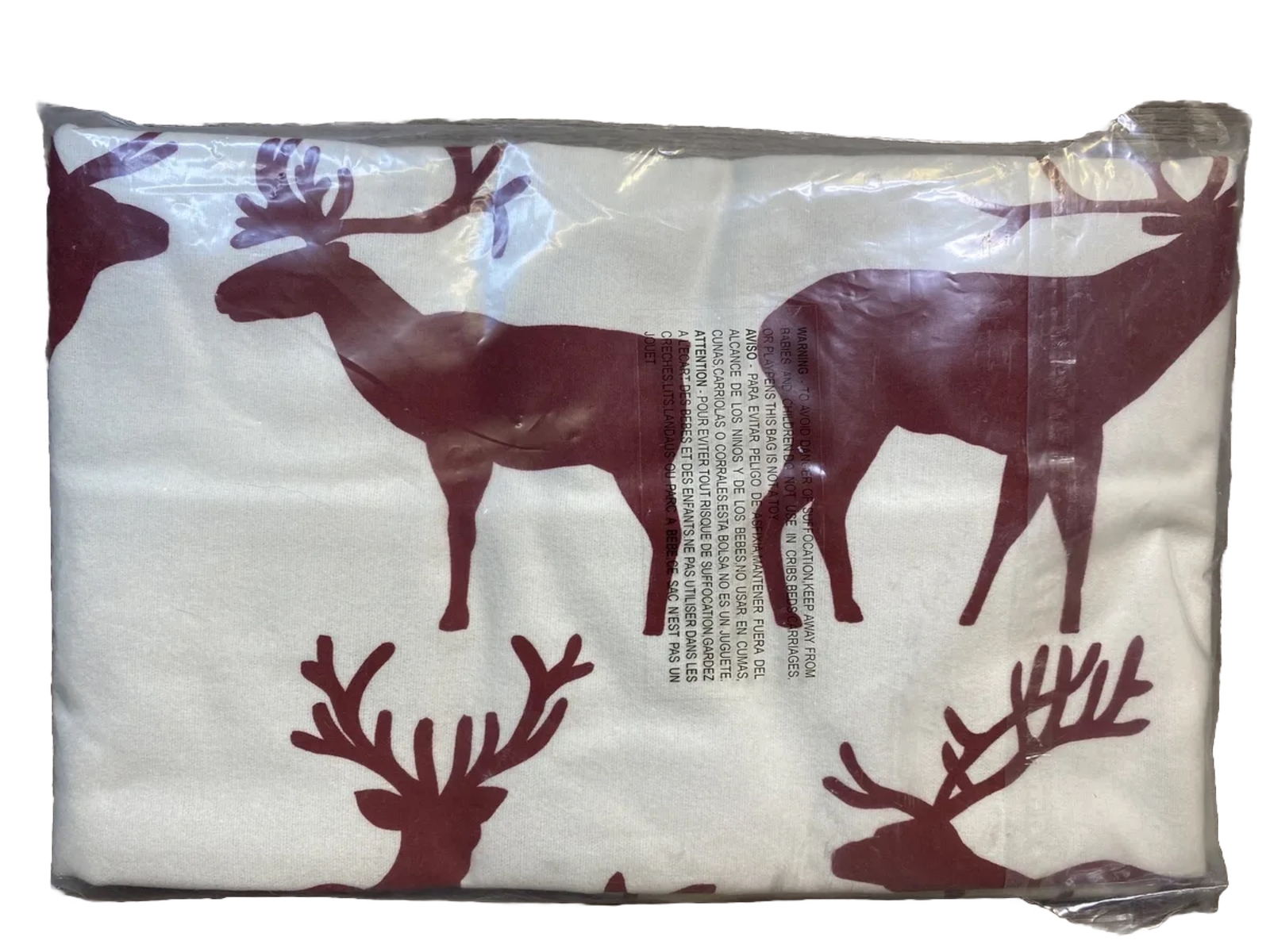 HILL Flannel Pillow Cases Standard CARIBOU Retired 10545 Set Of