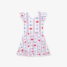 Posh Peanut Connor Americana Tie Back Ruffled Twirl Dress Size 3T-4T NEW