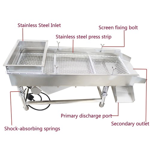 110V 5*25mm Long Strip Hole Sieving Machine Industry Linear Vibrating Screen 80W - Picture 16 of 17