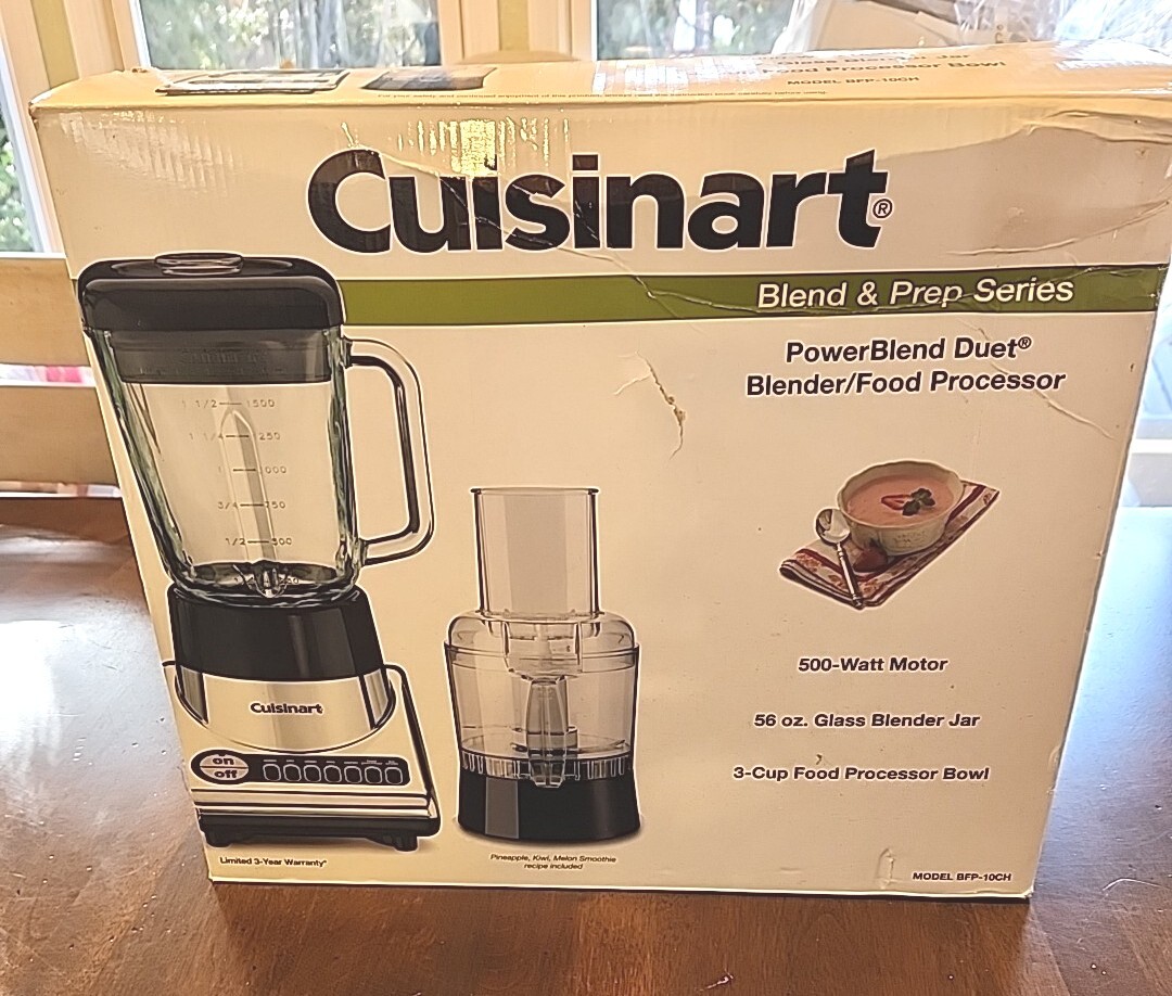 Cuisinart BFP10CH PowerBlend Duet Food Processor Chrome Blender