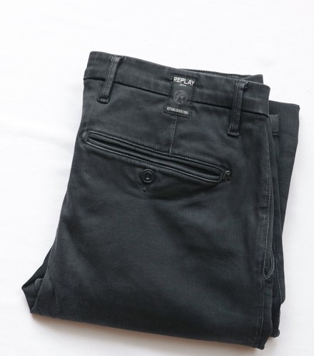 Replay Lehoen HyperFlex Slim Fit Chino Jeans mens size 33 W33 L32 M Medium M9594