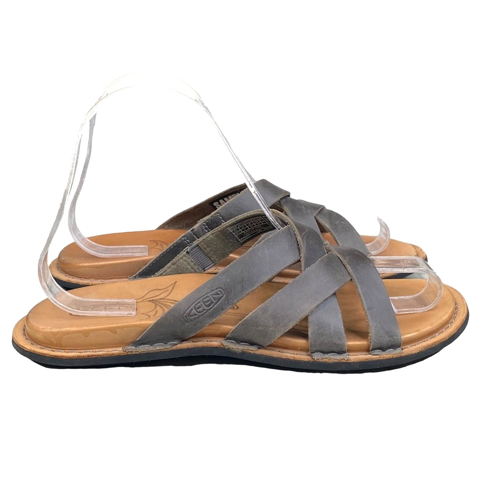 Sandali Keen da donna Sophia in pelle marrone con slip on taglia US 7